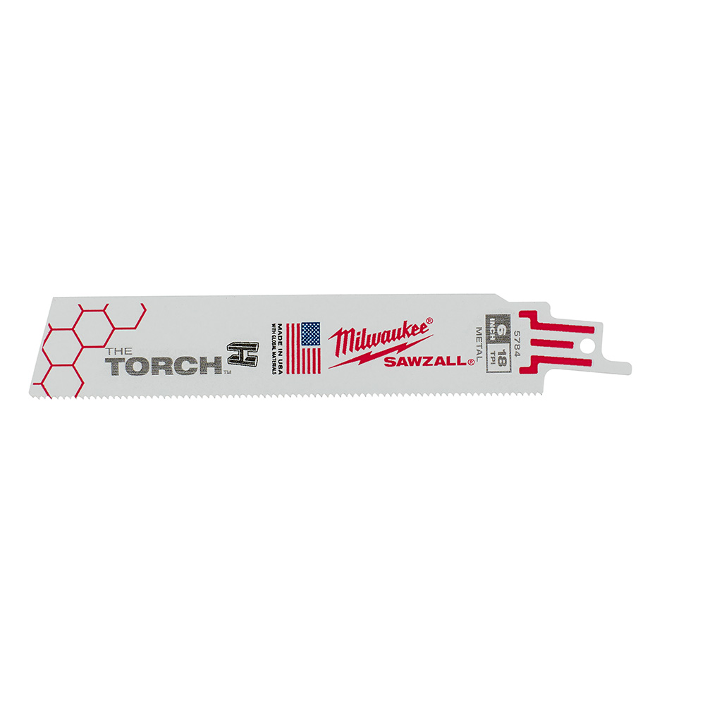MILWAUKEE Milwaukee 48-00-5784 The Torch Reciprocating Saw Blade 6 in 18 TPI
