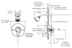 MOEN Moen TL182EP Posi-Temp Shower Faucet in Chrome