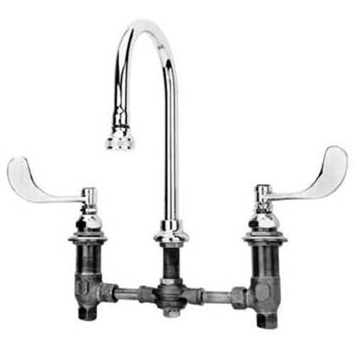 T&S BRASS T&S Brass B-2866-05 Medical Faucet 8 Centers Non-Splash Aerator 4 Wrist Handles