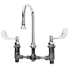 T&S BRASS T&S Brass B-2866-05 Medical Faucet 8 Centers Non-Splash Aerator 4 Wrist Handles