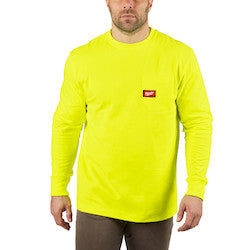 MILWAUKEE Milwaukee 602HV-2X Heavy Duty Pocket T-Shirt - Long Sleeve - Hi Vis 2X