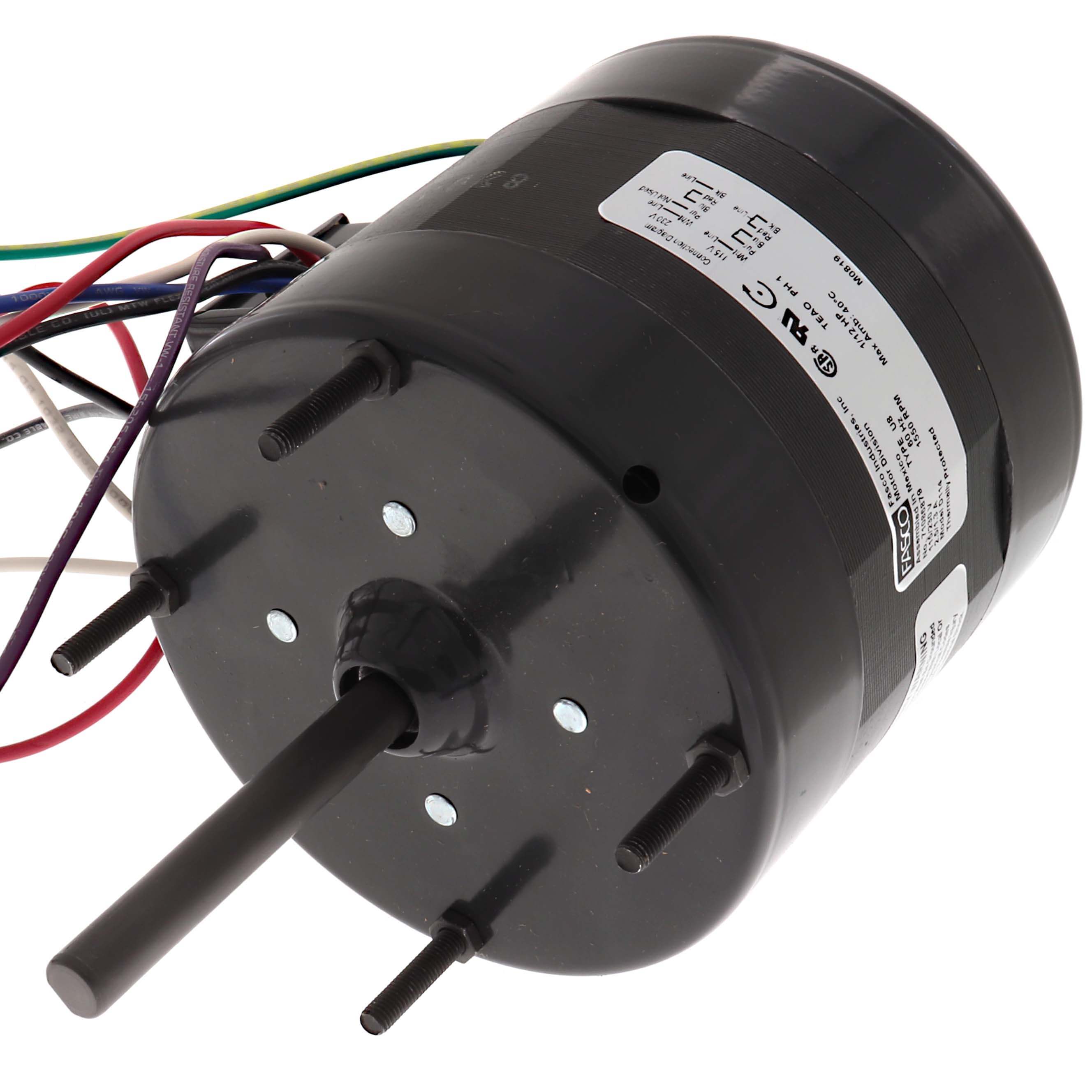 GENTEQ MOTORS Fasco D114 MOTOR 1/12 HP 1550 RPM Fan Coil / Air Conditioner Motor