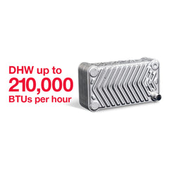 NAVIEN Navien NCB-250/150H High Efficiency Condensing Combi-Boiler Max Htg Input: 150,000 BTU/h, Max DHW Input: 199,900 BTU/h