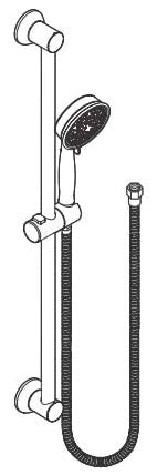 MOEN Moen 3667EPBN 4 Function Handheld Shower Kit with Slide Bar in Brushed Nickel