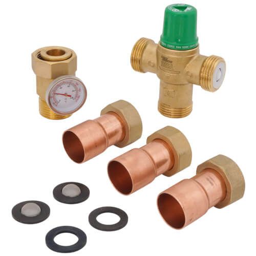 TACO Taco 5004-C3-G 1 Sweat Union 5004 Mixing Valve w/ Gauge (Low Lead)