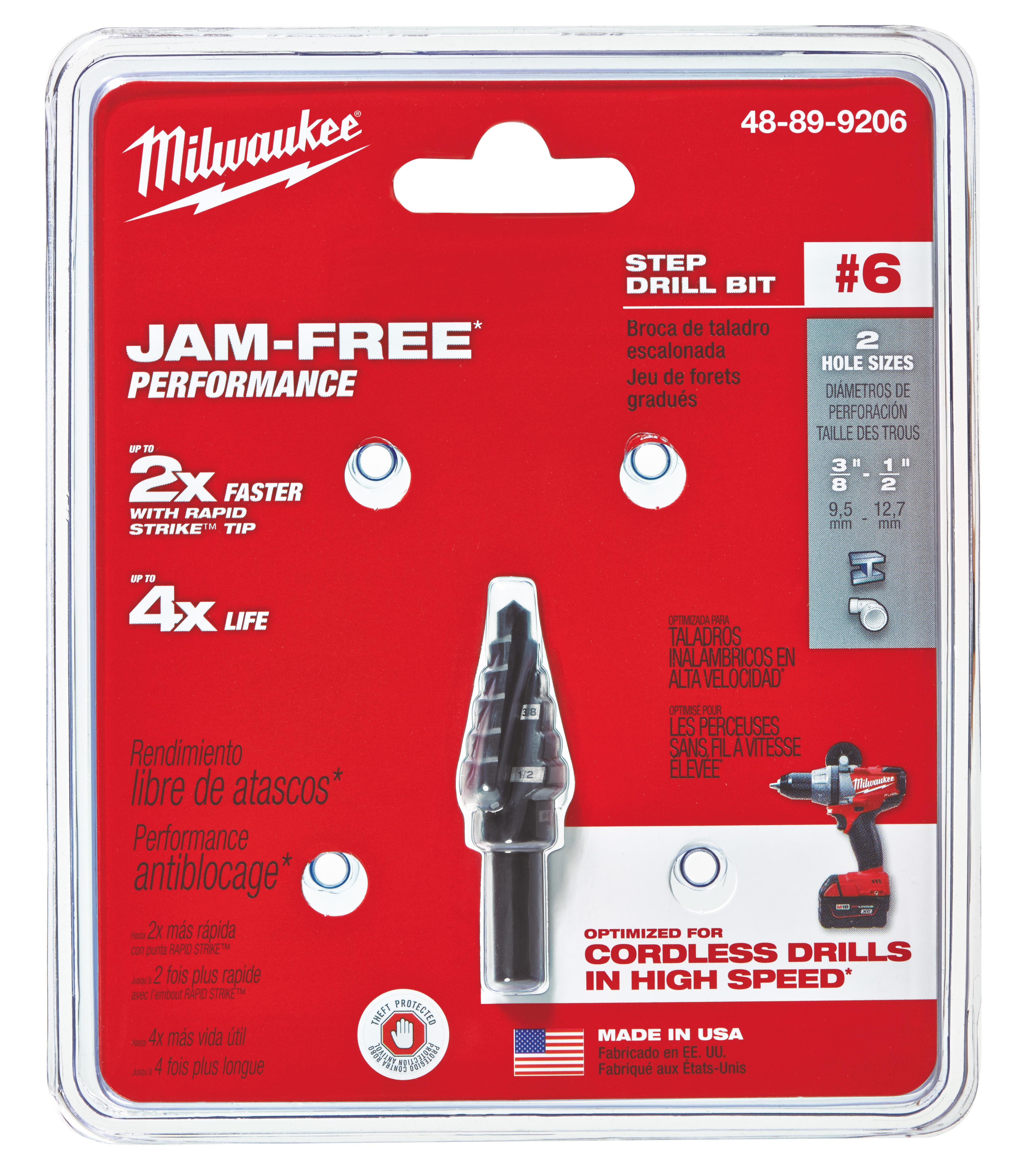 MILWAUKEE Milwaukee 48-89-9206 Step Drill Bit 3/8 & 1/2
