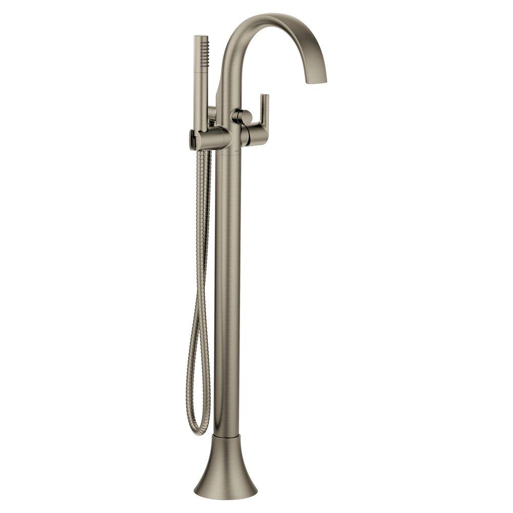 MOEN Moen S3105BN Doux Single Handle Lever Floor Mount Filler in Brushed Nickel