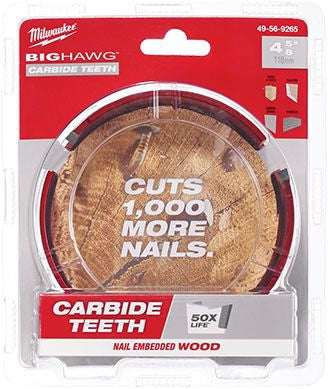 MILWAUKEE Milwaukee 49-56-9265 Big Hawg with Carbide Teeth 4-5/8 in Hole Saw