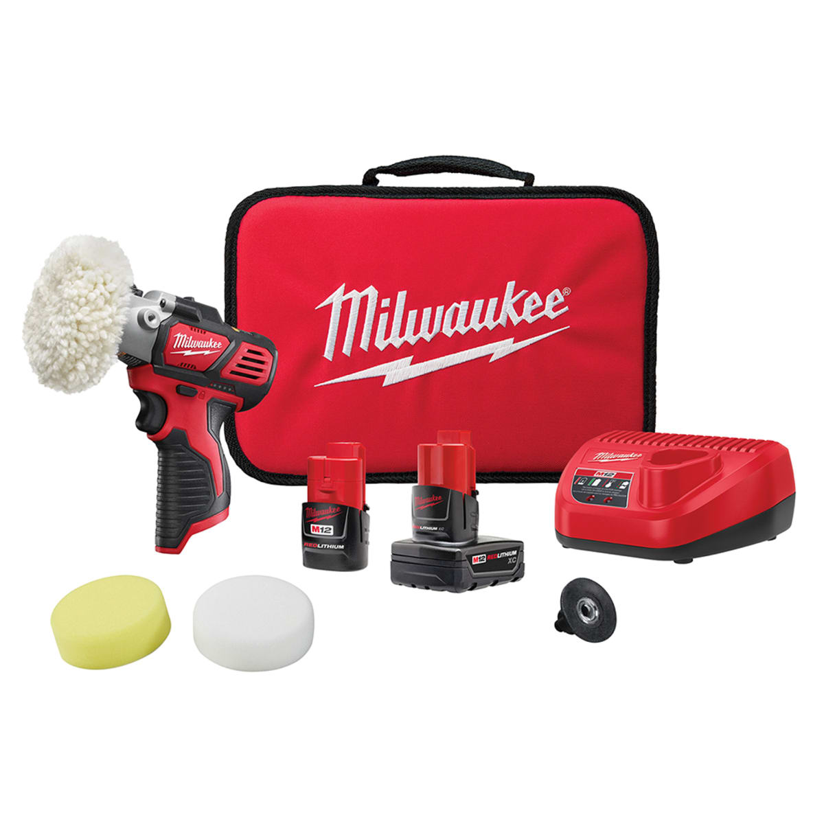 MILWAUKEE Milwaukee 2438-22X M12 Variable Speed Polisher/Sander XC/Compact Battery Kit