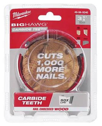 MILWAUKEE Milwaukee 49-56-9240 3-5/8 Big Hawg with Carbide Teeth
