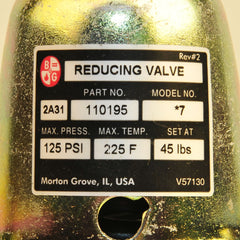 BELL & GOSSETT Bell & Gossett 110195LF Pressure Reducing Valve, 3/4 in, NPT, 25 to 60 psig