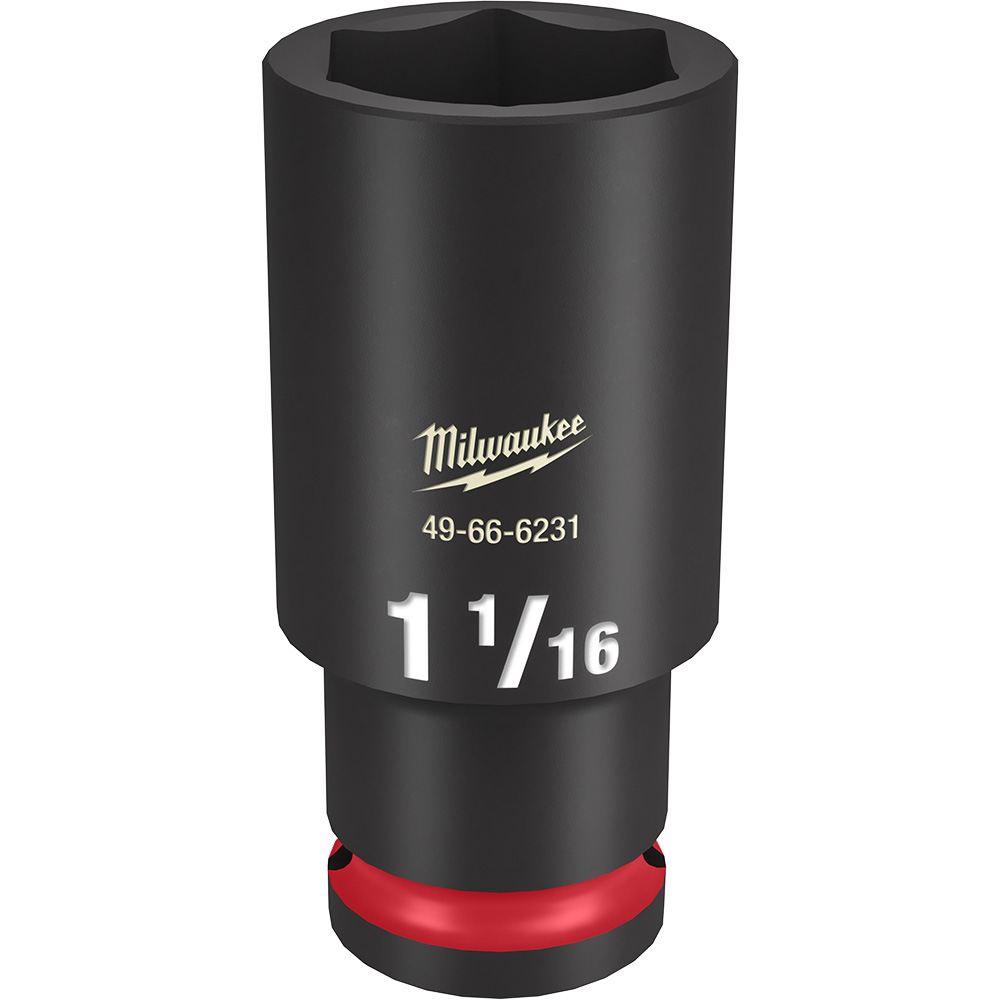 MILWAUKEE Milwaukee 49-66-6231 Shockwave Impact Duty 1/2 Drive 1-1/16 Deep 6-Point Socket