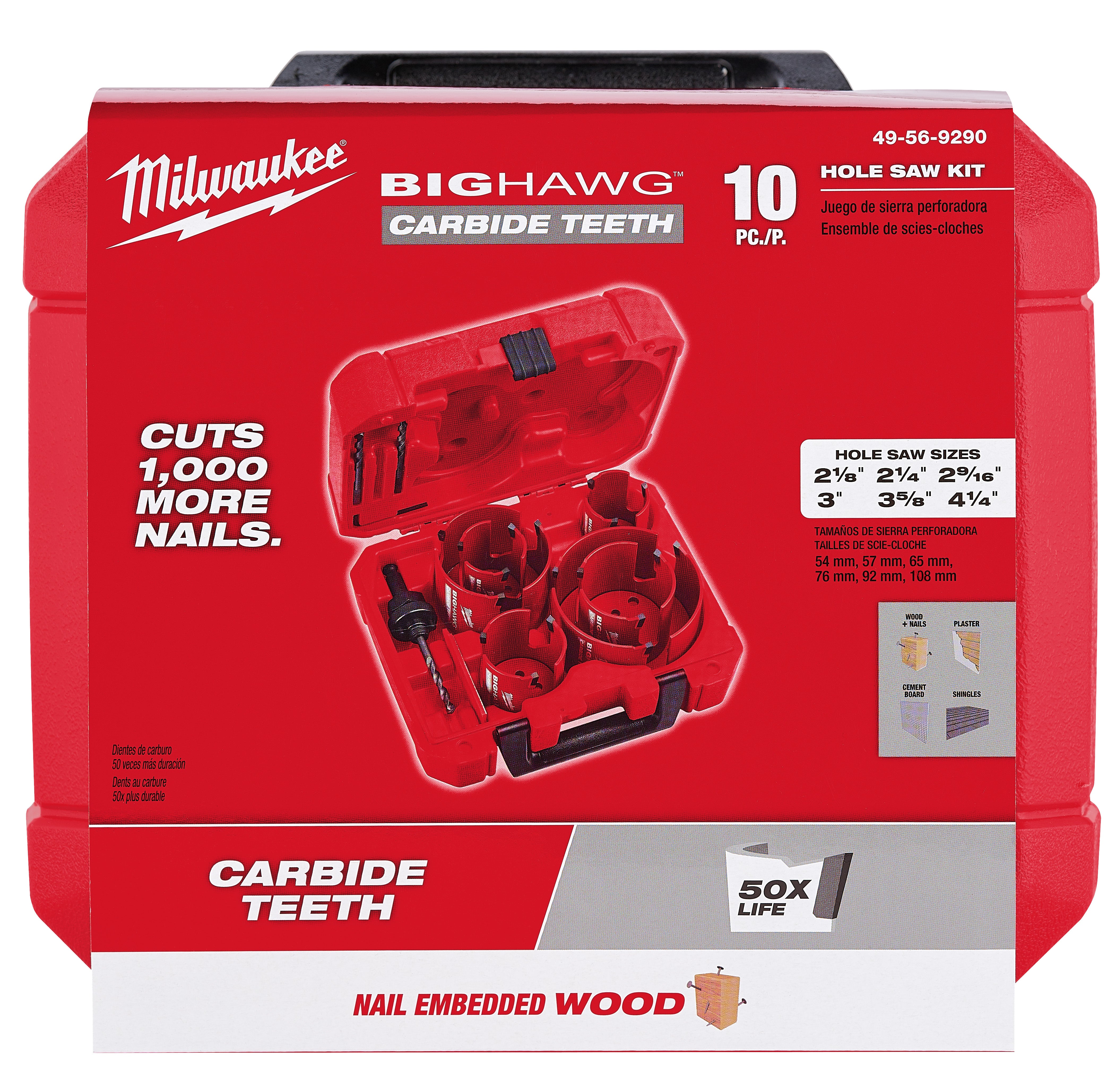 MILWAUKEE Milwaukee 49-56-9290 10 pc. Big Hawg with Carbide Teeth Kit