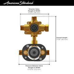 AMERICAN STANDARD American Standard RU521 Flash 2-Way Integrated Shower Diverter Rough-In Valve with Pressure Balance Valve Cartridge