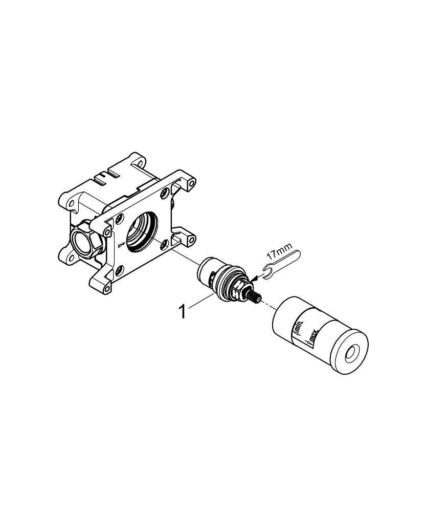 GROHE GROHE 35029000 Rapido C 1/2 in. NPT Pressure Balancing Valve