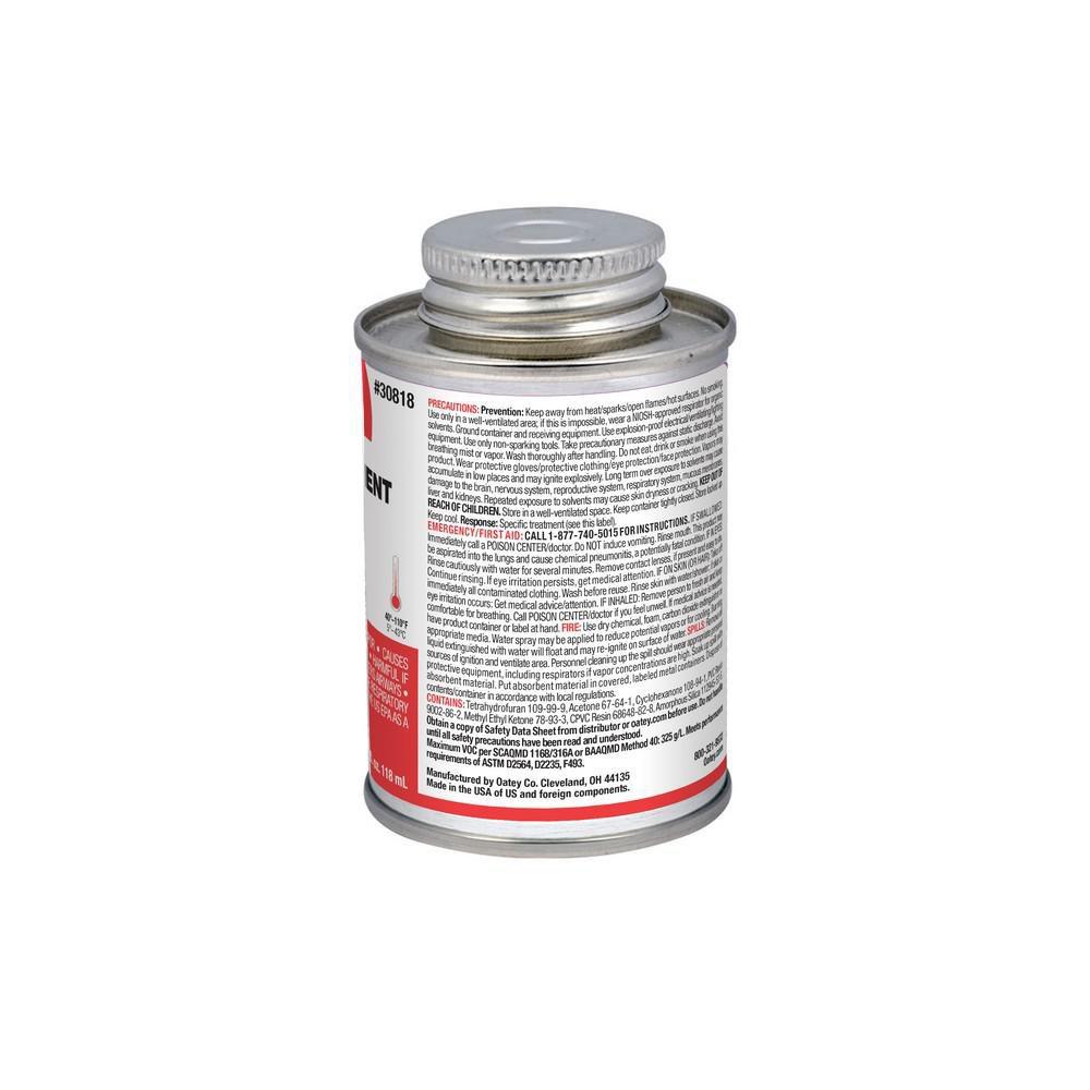 OATEY Oatey 30818 4 oz. Medium Set All Purpose Clear Pipe Cement