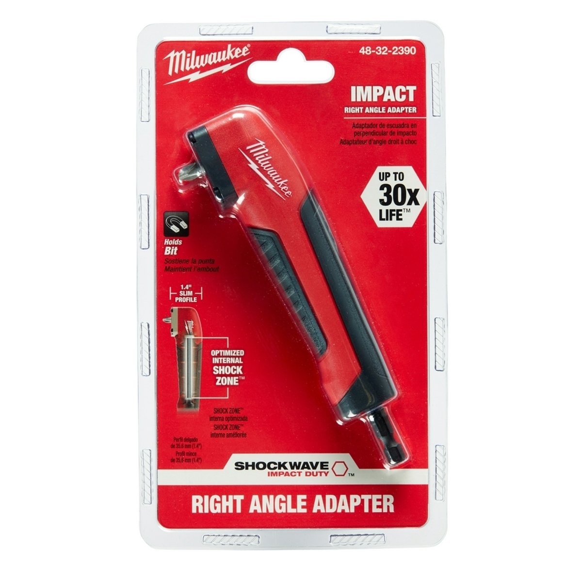 MILWAUKEE Milwaukee 48-32-2390 Shockwave Right Angle Adapter
