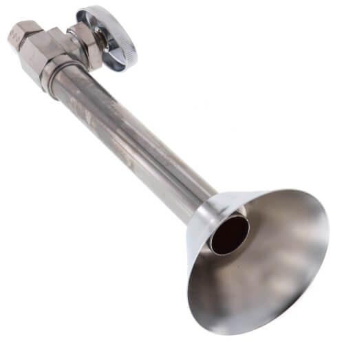 BRASSCRAFT BrassCraft CS41BXC CS41B Series 1/2 x 3/8 in. Sweat x OD Compression Knurled Oval Handle Straight Supply Stop Valve in Chrome Plated