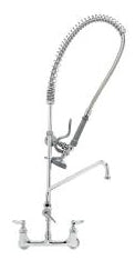T&S BRASS T&S Brass B-0133-ADF14-B EasyInstall Pre-Rinse Spring Action 8 Wall Mount 14 Add-On Faucet