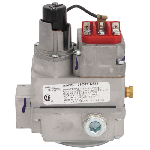 WHITE-RODGERS White Rodgers 36C03U-333 1/2 x 3/4 Universal Gas Valve 750 mV