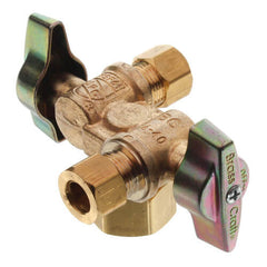 BrassCraft KTCR1901DVXR 1/2 x 3/8 x 3/8 in. Compression x OD Compression x OD Compression Ball Handle Angle Supply Stop Valve