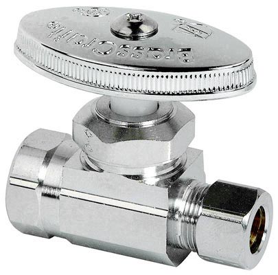 BRASSCRAFT BrassCraft OR12XC Multi-Turn Water Stop, Straight Valve, 1/2 Inch FIP x 3/8 Inch OD Compression