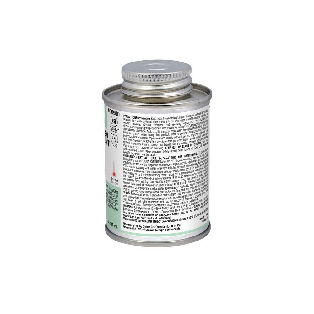 OATEY Oatey 30900 4 oz. Plastic Green Pipe Cement Medium Fast ABS to PVC Transition Cement