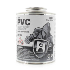 Hercules 60215 16 oz. Slow Set PVC Grey Pipe Cement
