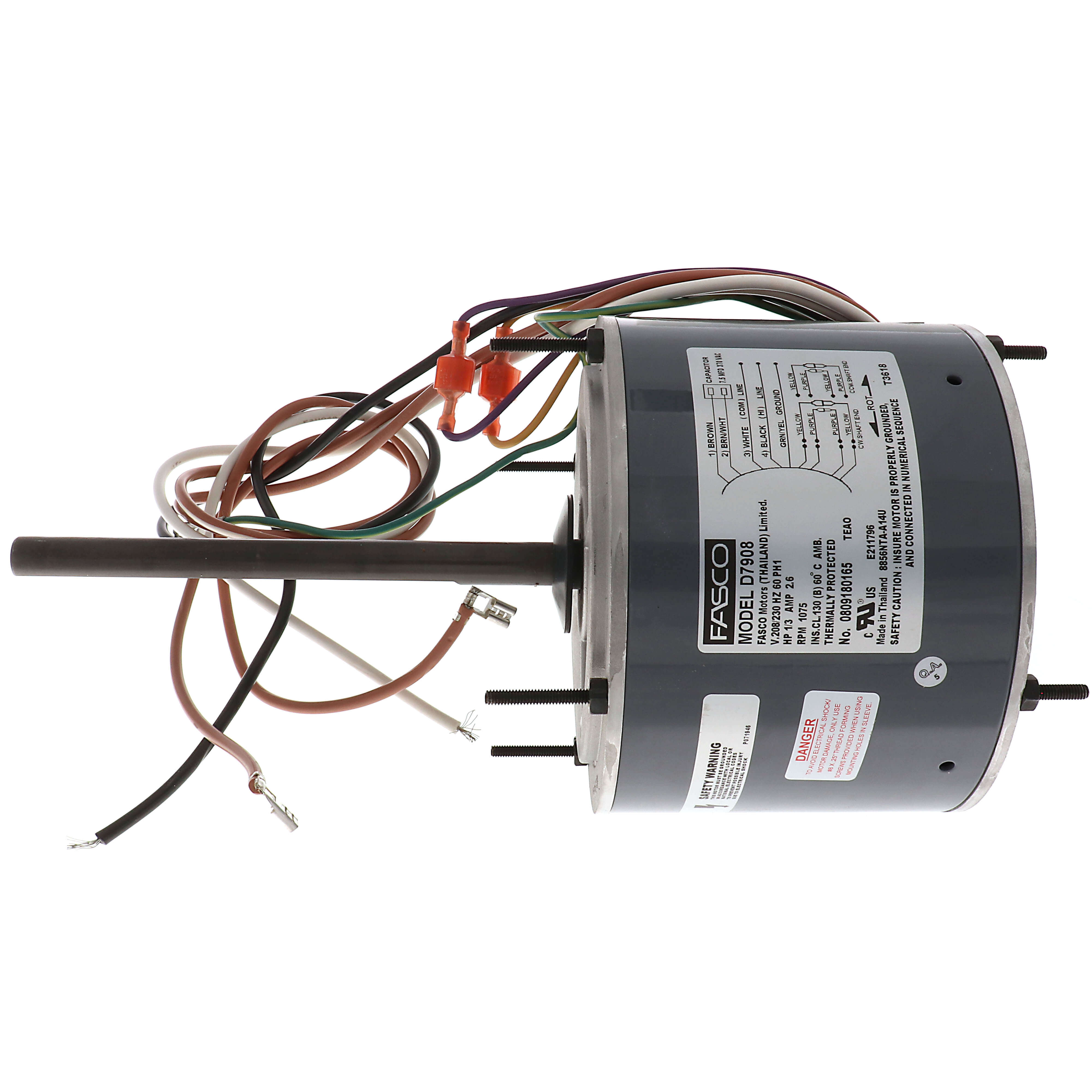 GENTEQ MOTORS Fasco D7908 5.6 Dia Condenser Fan & Direct Drive Blower Motor 1/3 HP
