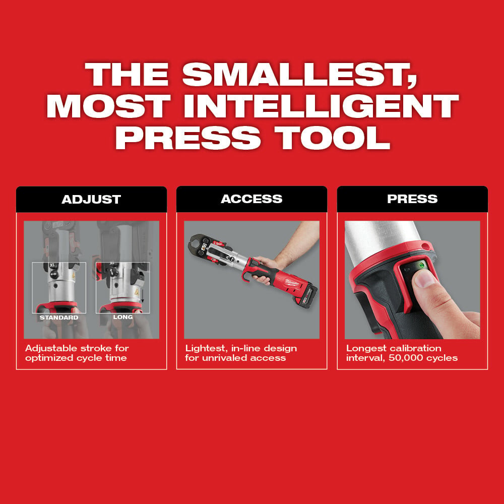 MILWAUKEE Milwaukee 2773-22L M18 Force Logic Long Throw Press Tool 1/2 - 1 Kit