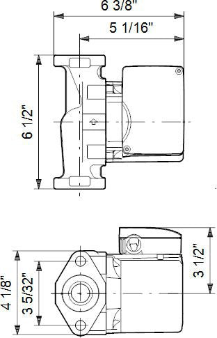 GRUNDFOS Grundfos 98961756 Flanged x Flanged 205 W 115 VAC 60 Hz 1-Phase Circulator Pump
