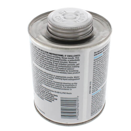 HERCULES Hercules 60015 PVC Cement Clear Medium Body Medium Set 16 Ounces