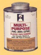 HERCULES Hercules 60120 Fast Setting Medium Body PVC Cement, 32 oz Container, Clear