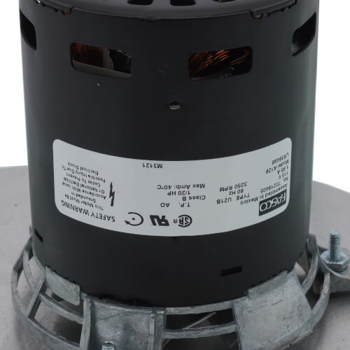 GENTEQ MOTORS Fasco A129 Draft Inducer Blower 115V Single Speed 1/20 HP Motor, 3250 RPM