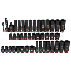Milwaukee 49-66-7009 Shockwave Impact Duty 3/8 Drive 43PC SAE & Metric Deep 6 Point Socket Set