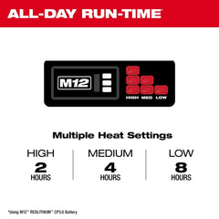 Milwaukee 205G-21M M12 Heated AXIS Hooded Jacket Kit Gray Medium
