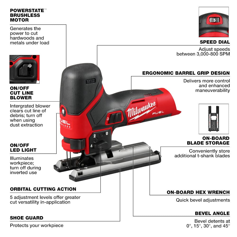 MILWAUKEE Milwaukee 2545-20 M12 FUEL Jig Saw