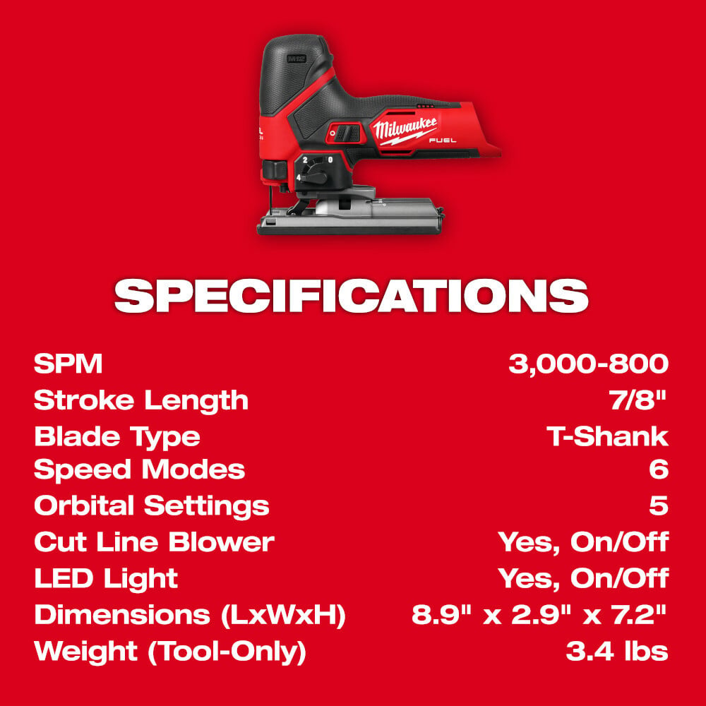 MILWAUKEE Milwaukee 2545-20 M12 FUEL Jig Saw