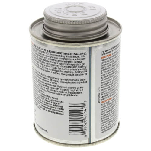 HERCULES Hercules 60142 8 oz Fast Set Plastic Clear Pipe Cement