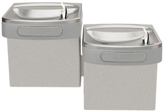 ELKAY Elkay LZSTL8LC Versatile Wall Mount Bi-Level ADA Cooler Filtered Refrigerated Light Gray Granite