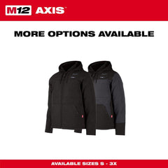 Milwaukee 205B-213X Heated Axis Jacket 12V Lithium-ion Polyester Black 3X