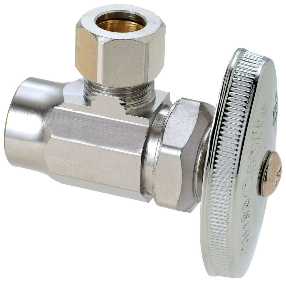 BRASSCRAFT BrassCraft R19XC Angle Stop Valve Lead-Free 1/2 x 3/8 in