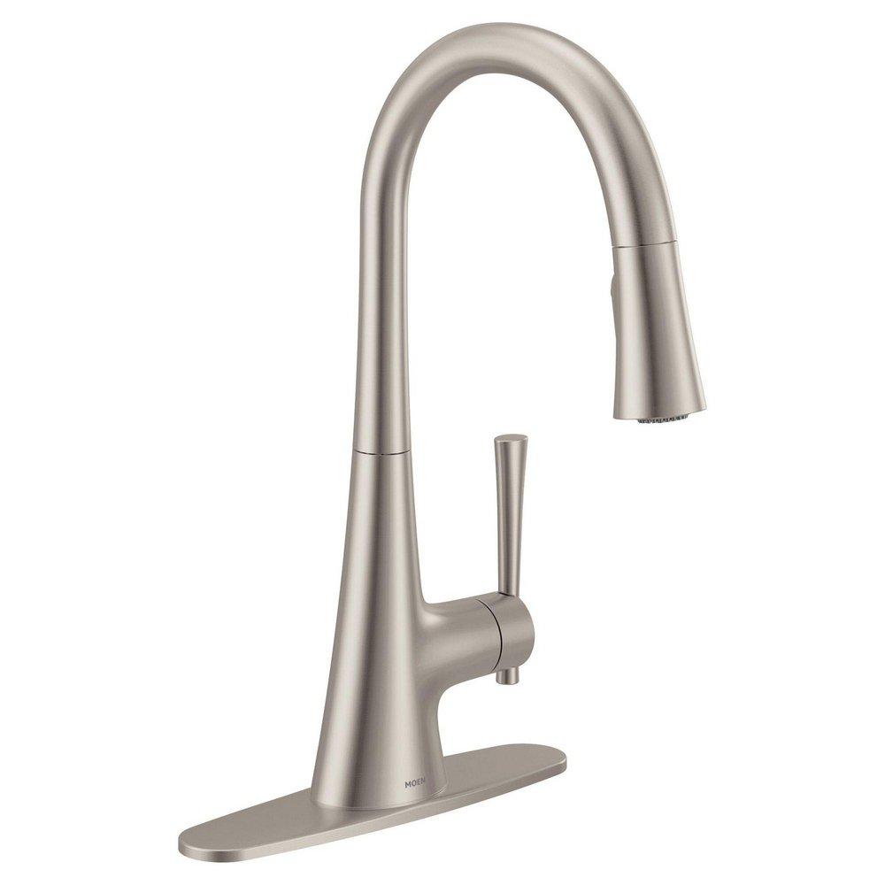MOEN Moen 9126SRS Kurv Single Handle Pull Down Kitchen Faucet in Spot Resist Stainless