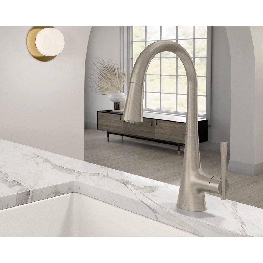 MOEN Moen 9126SRS Kurv Single Handle Pull Down Kitchen Faucet in Spot Resist Stainless