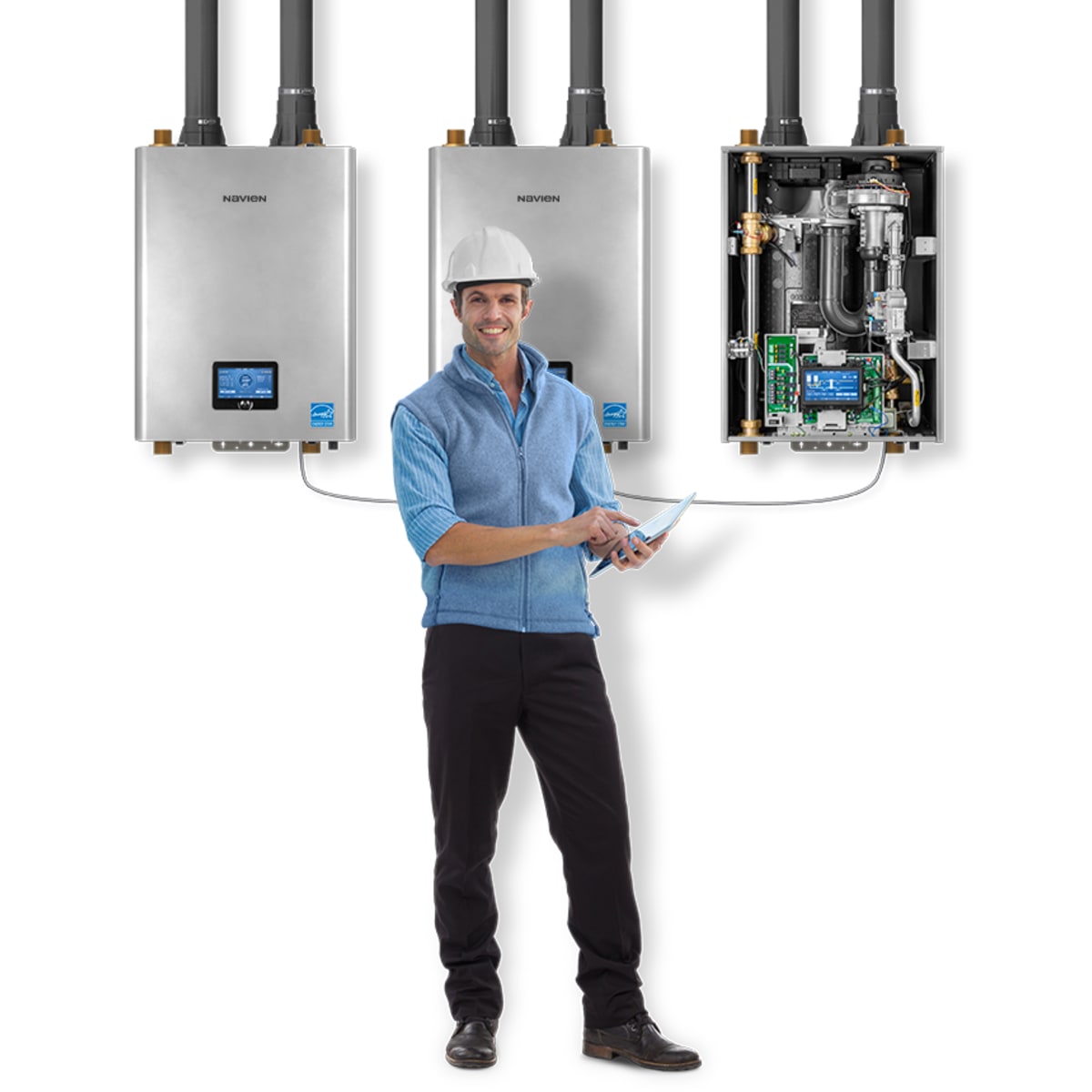 NAVIEN Navien NFB-301C High Efficiency Condensing Heating Boiler 301,000 BTU/h Indoor Wall-Hung
