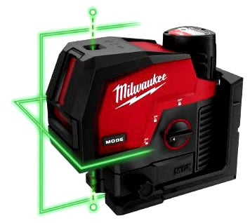 MILWAUKEE Milwaukee 3622-21 M12 Green Cross Line & Plumb Points Laser Kit