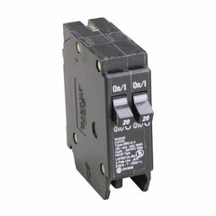 EATON Eaton BD2020 Type BD Duplex Circuit Breaker, 120 VAC, (2) 20 A, 10 kA Interrupt, 1 Pole