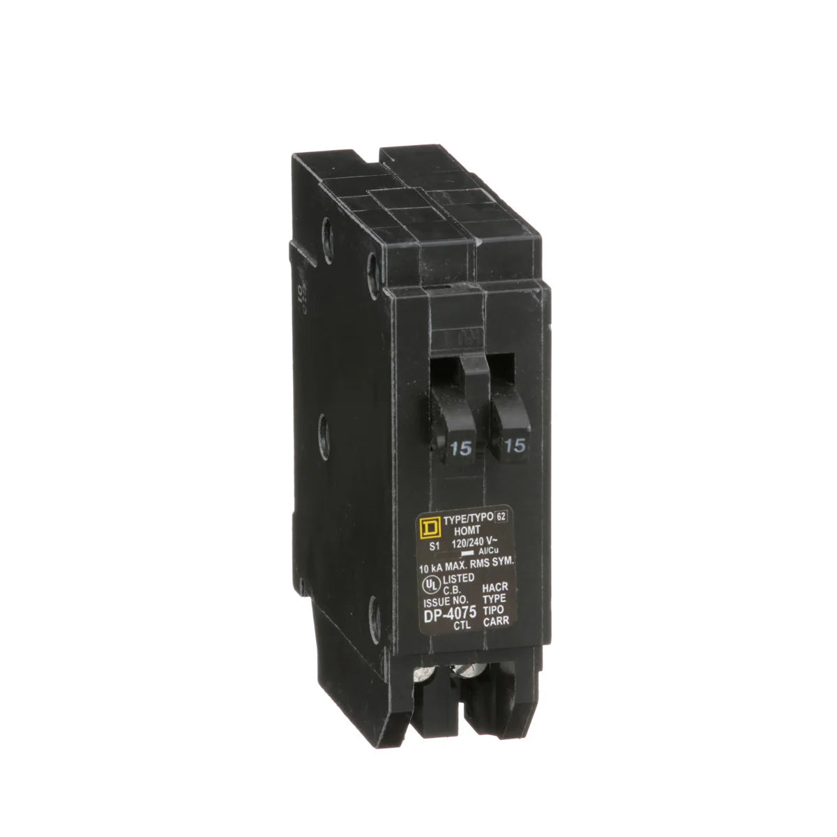 SCHNEIDER ELECTRIC Square D HOMT1515 Square D HOMT1515 120/240 Volt 15 Amp Miniature Circuit Breaker