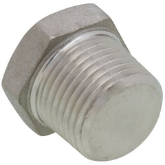 Merit Brass K417H-06 Hex Head Pipe Plug, 3/8 in Nominal, MNPT End Style, 150 lb
