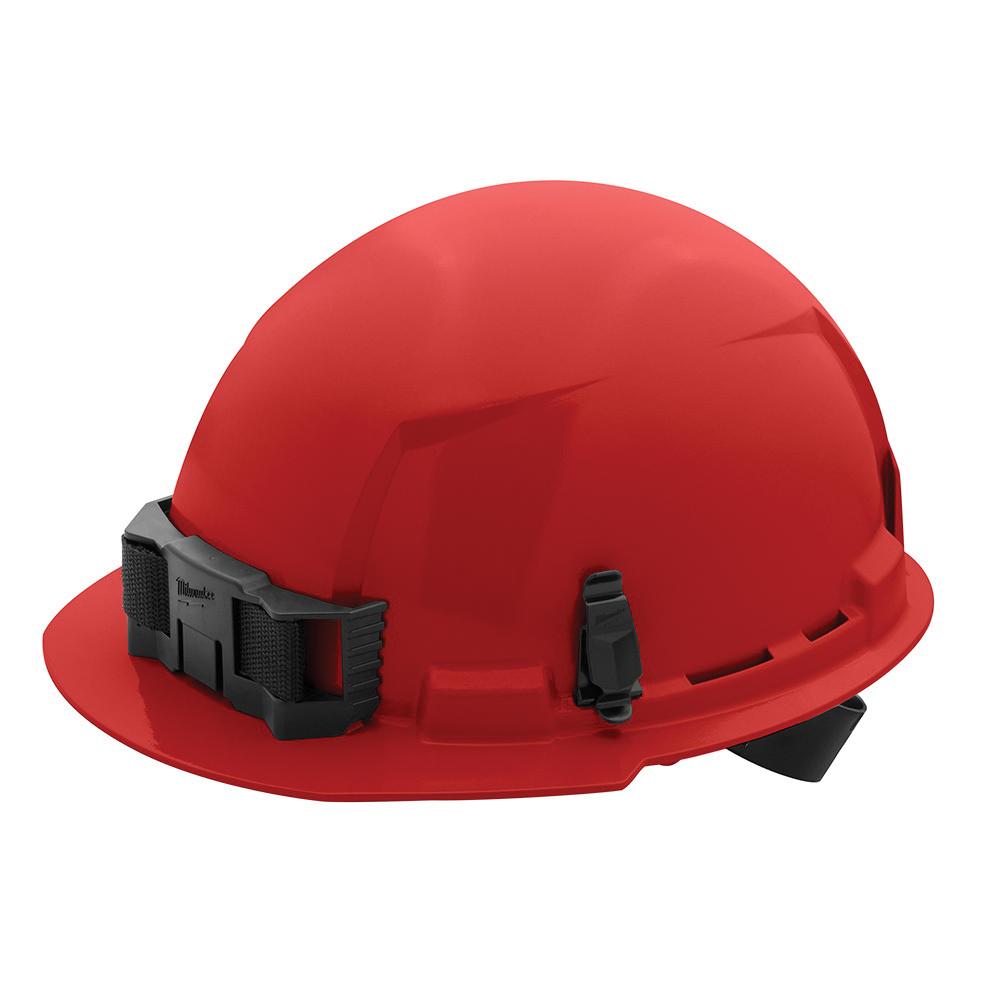 MILWAUKEE Milwaukee 48-73-1108 Red Front Brim Hard Hat with 4-Point Ratcheting Suspension - Type 1, Class E